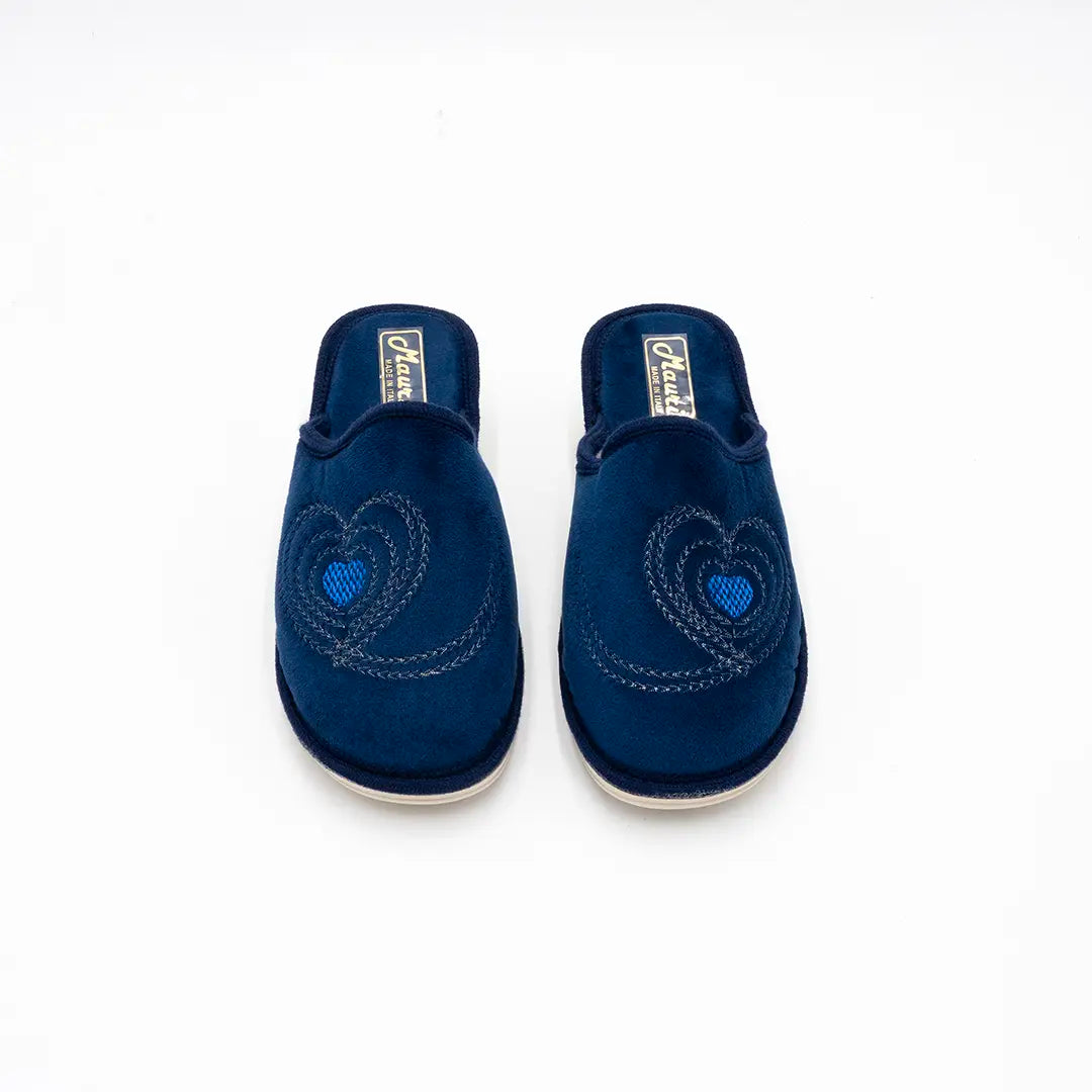 Pantofole Foderate Blu HEART2