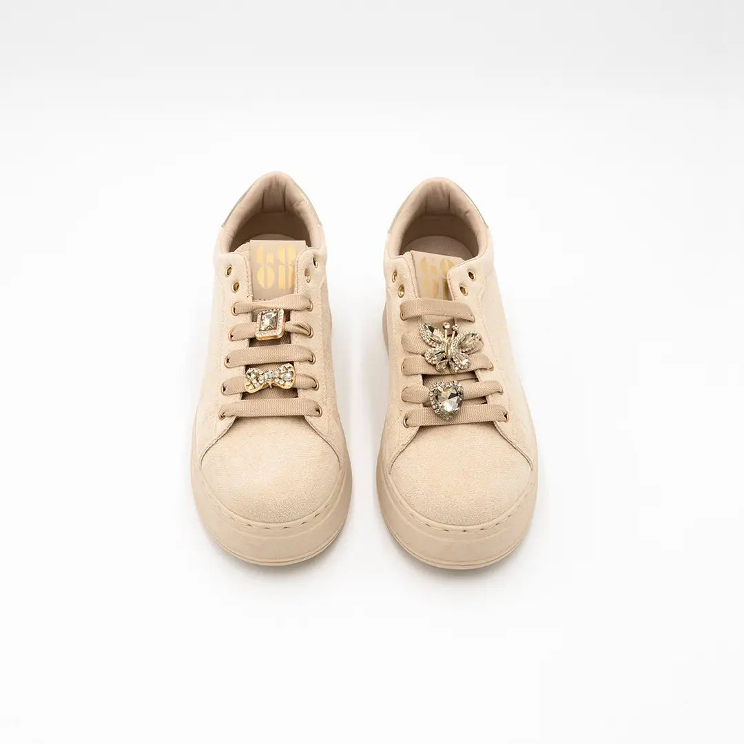 Scarpette Con Gioielli Beige JEWEL