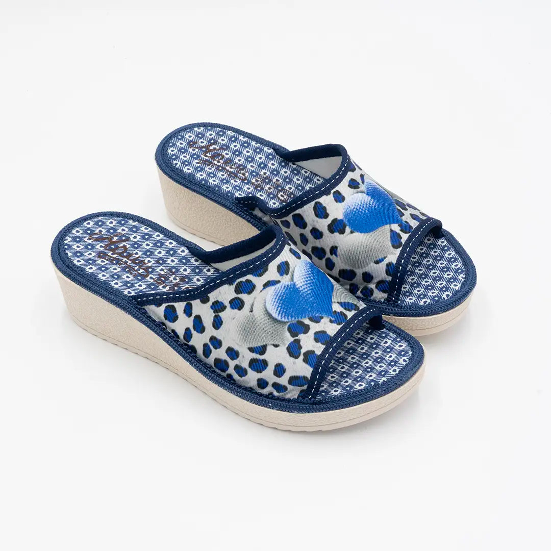 Ciabatte in tessuto Blu TRI-HEARTS 9902