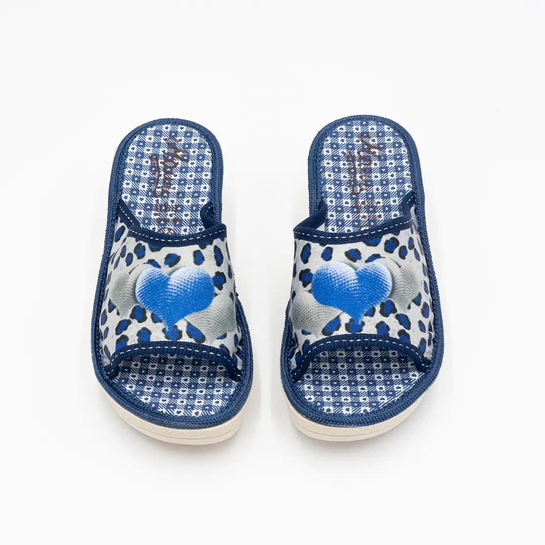 Ciabatte in tessuto Blu TRI-HEARTS 9902
