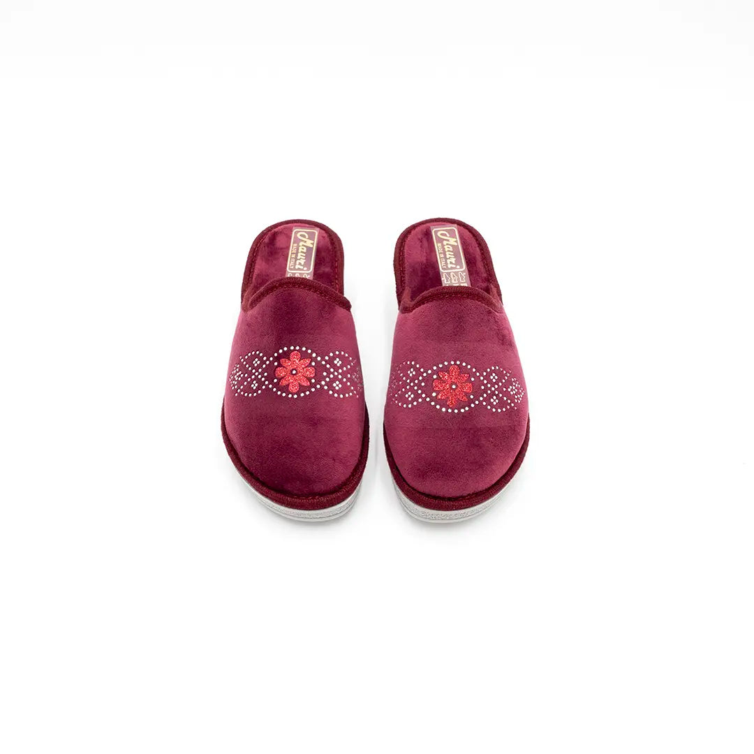 Pantofole Foderate Zeppa Alta Bordò ERYS