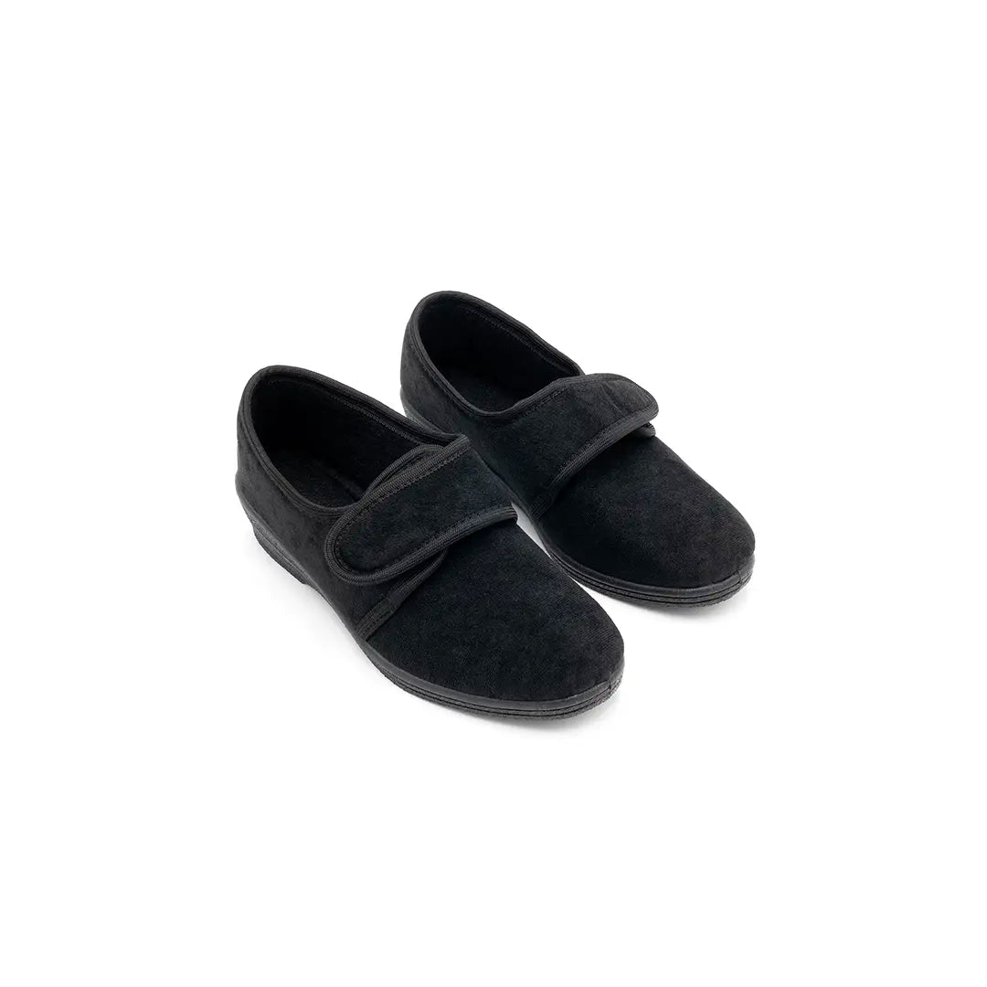 Scarpette In Velluto Con Strappo Nere ALEXA