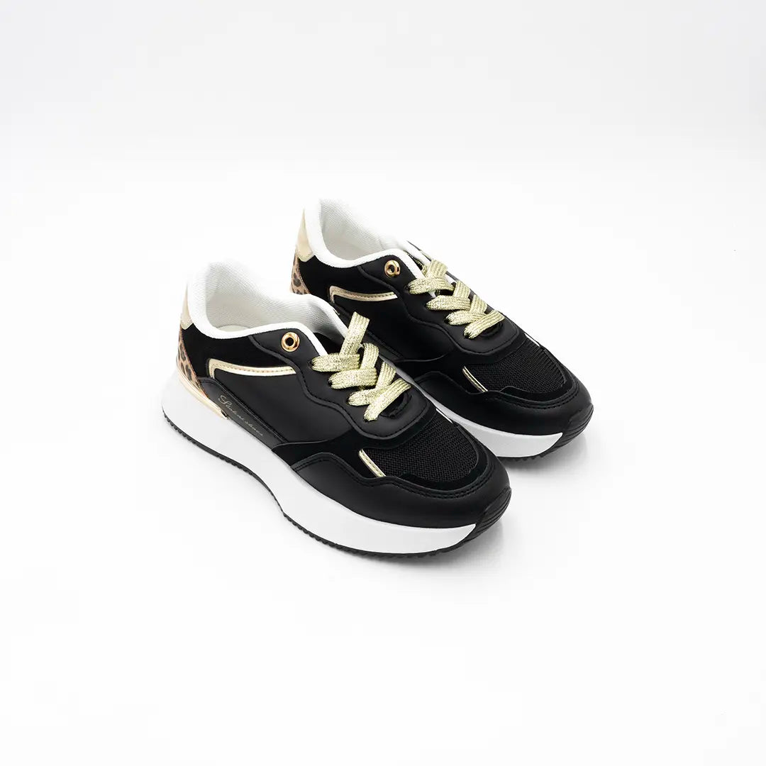 Scarpette Con Inserti Oro/Animalier TIF