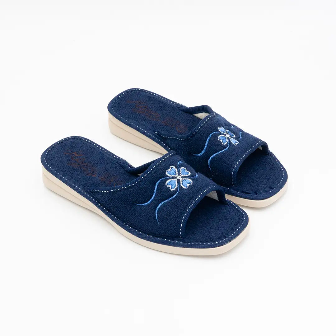 Ciabatte In Cotone (Spugna) Blu AVA AN21