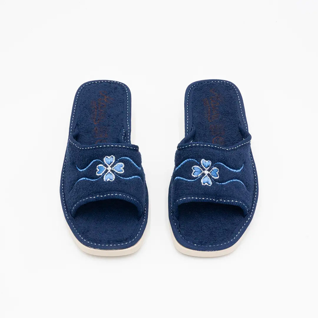 Ciabatte In Cotone (Spugna) Blu AVA AN21