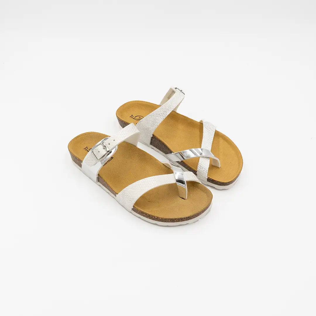 Ciabatte Fascia Infradito Bianche LEILA BK1036