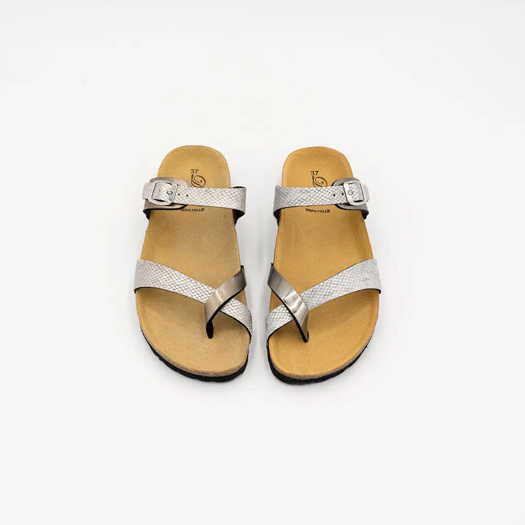 Ciabatte Fascia Infradito Peltro LEILA BK1036