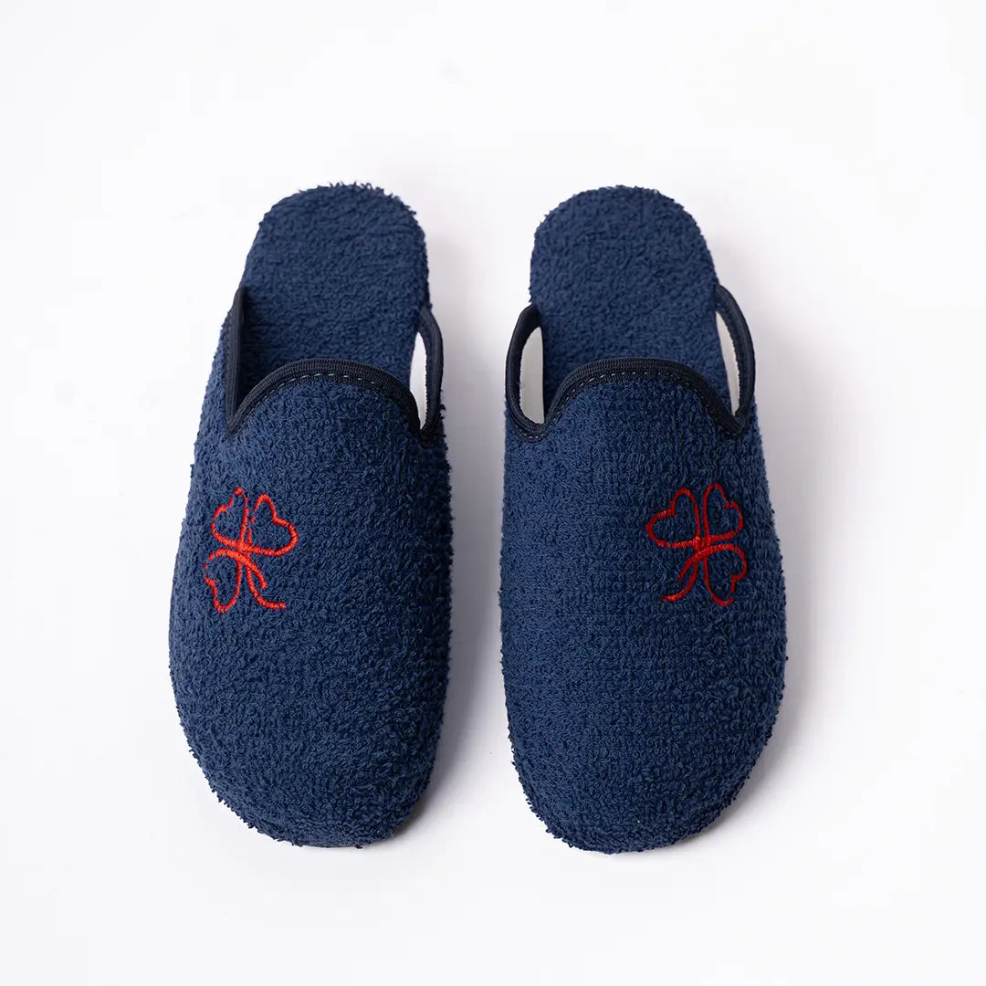 Ciabatte Alte In Cotone (Spugna) Blu PATTY