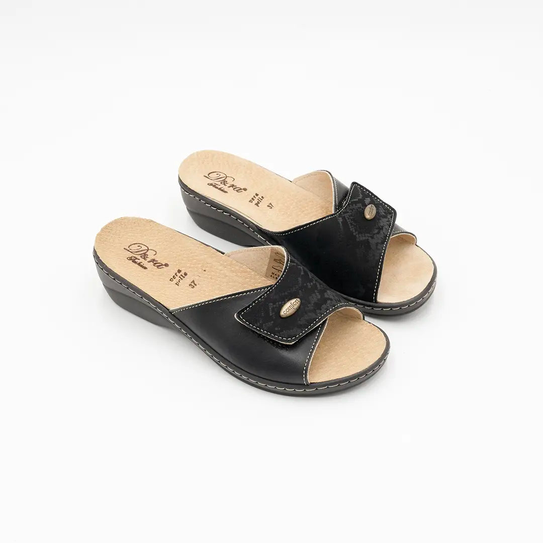 Ciabatta estraibile Con Strappo Nere PURE COMFORT EST12