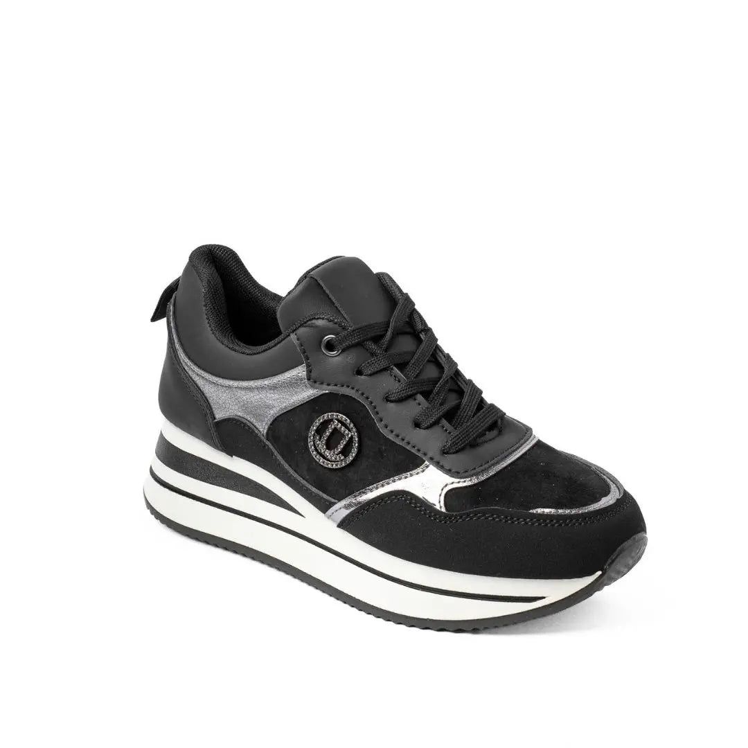 Sneakers Con Platform Nere ELSA
