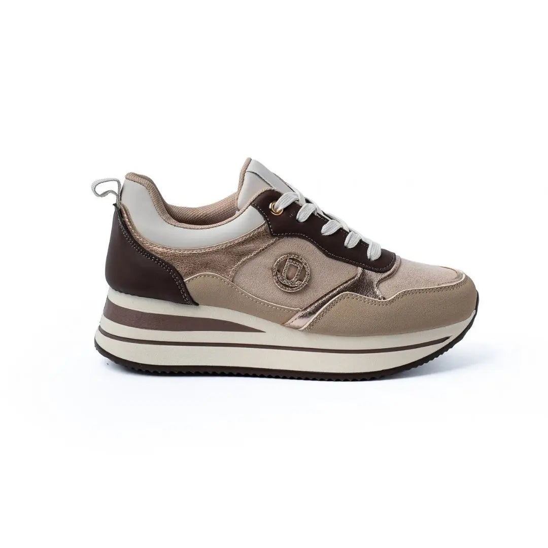 Sneakers Con Platform Beige ELSA