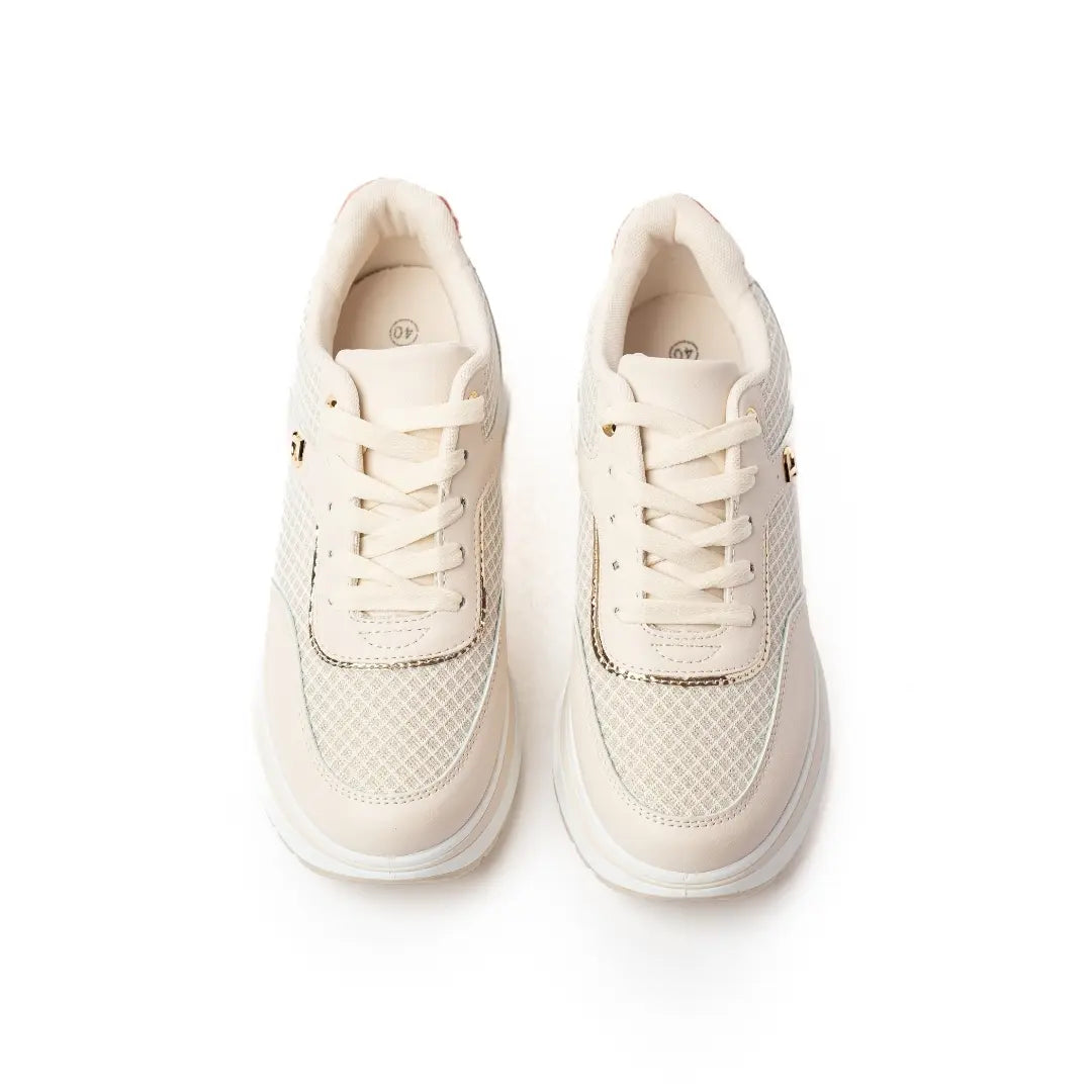 Sneakers In Tela Beige FANTASY