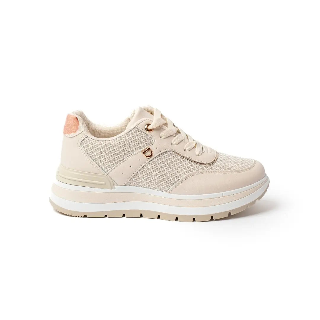 Sneakers In Tela Beige FANTASY