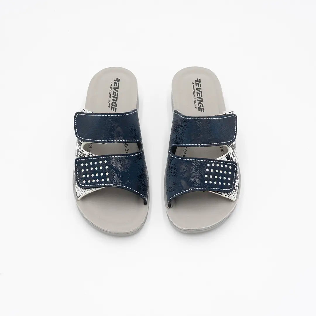 Ciabatte Con Doppio Strappo Blu PITON M257