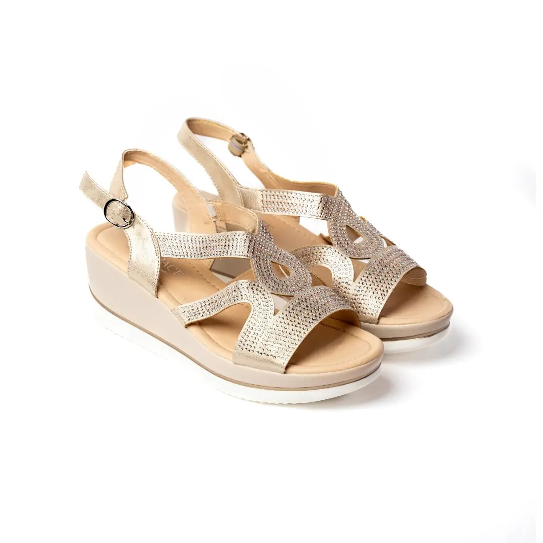 Sandali Gold Con Brillantini DAX