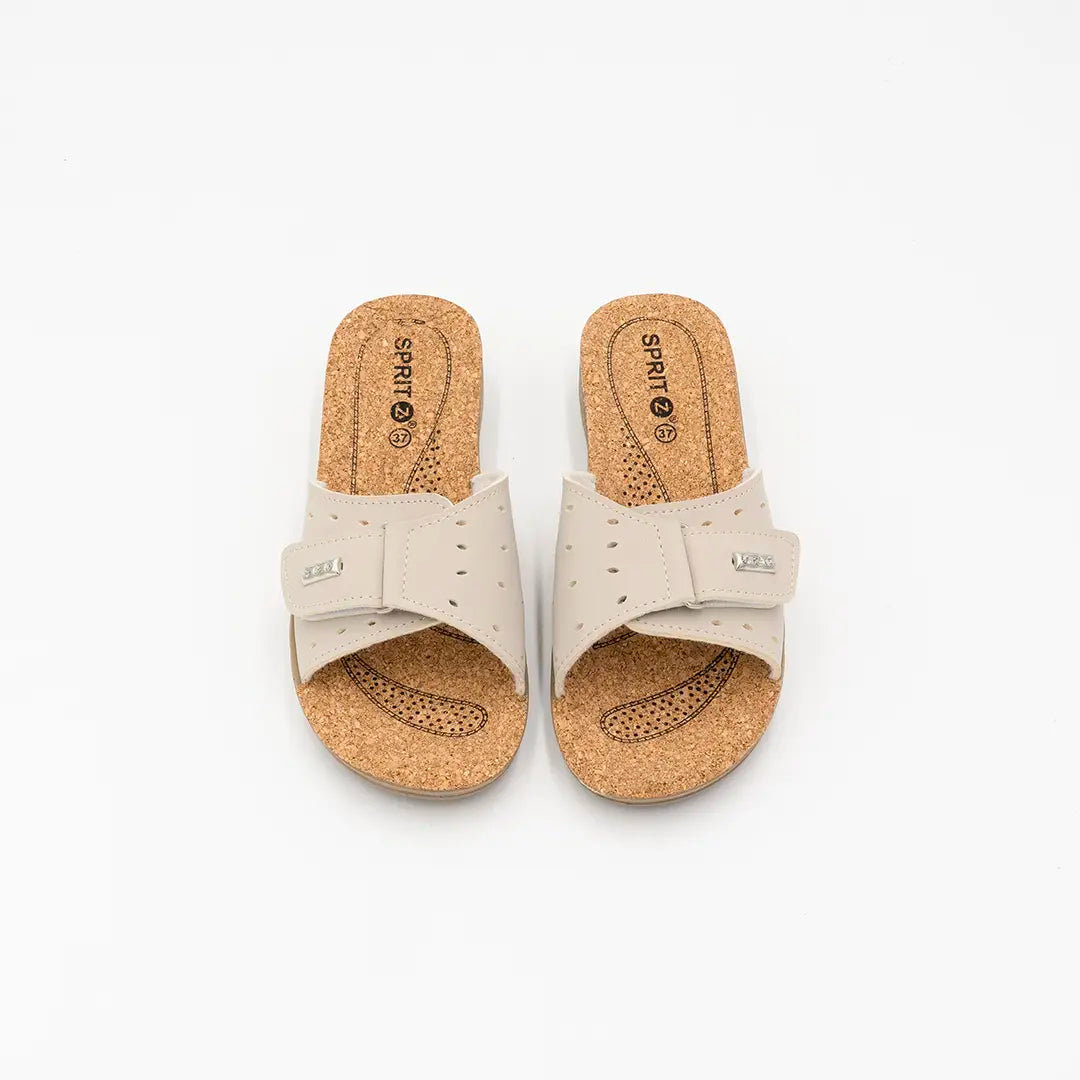 Ciabatte Con Suola In Sughero Beige MILLY SA1