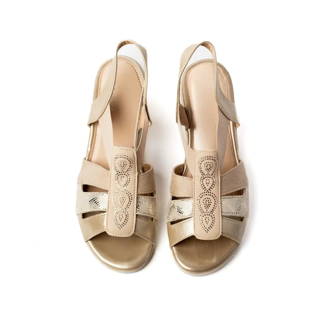Sandali Con Fascia Elastica Beige ARLES