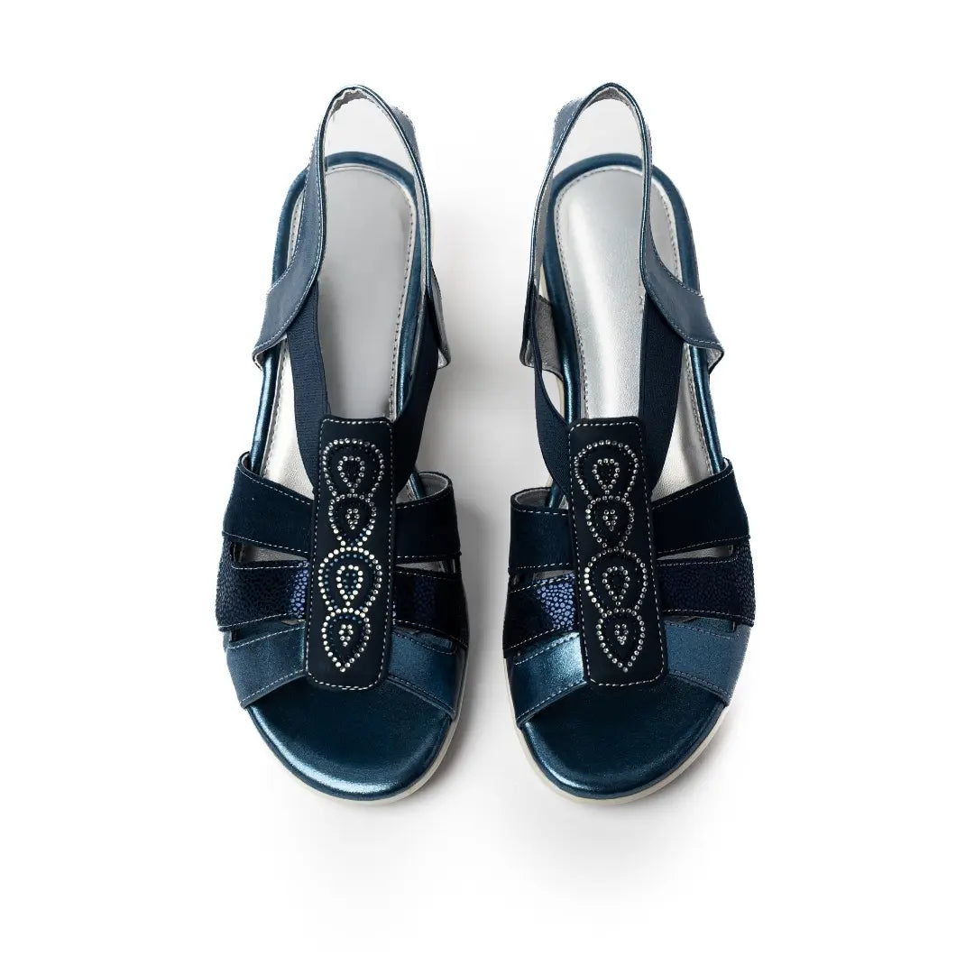 Sandali Con Fascia Elastica Blu ARLES