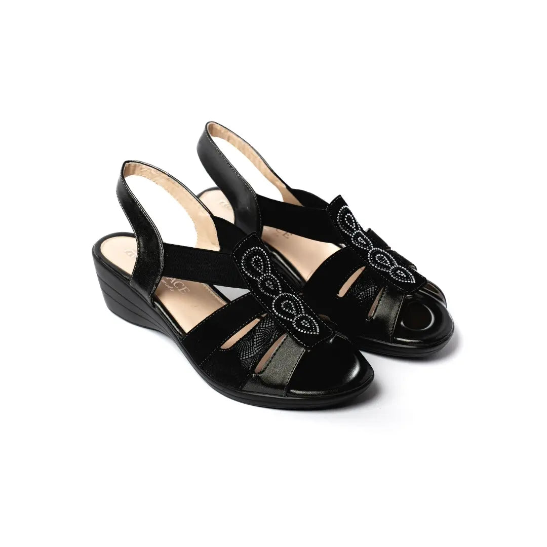 Sandali Con Fascia Elastica Neri ARLES