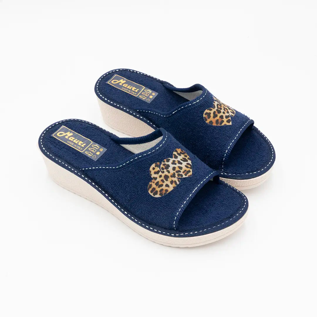 Ciabatte In Cotone (Spugna) Blu ZOE 993