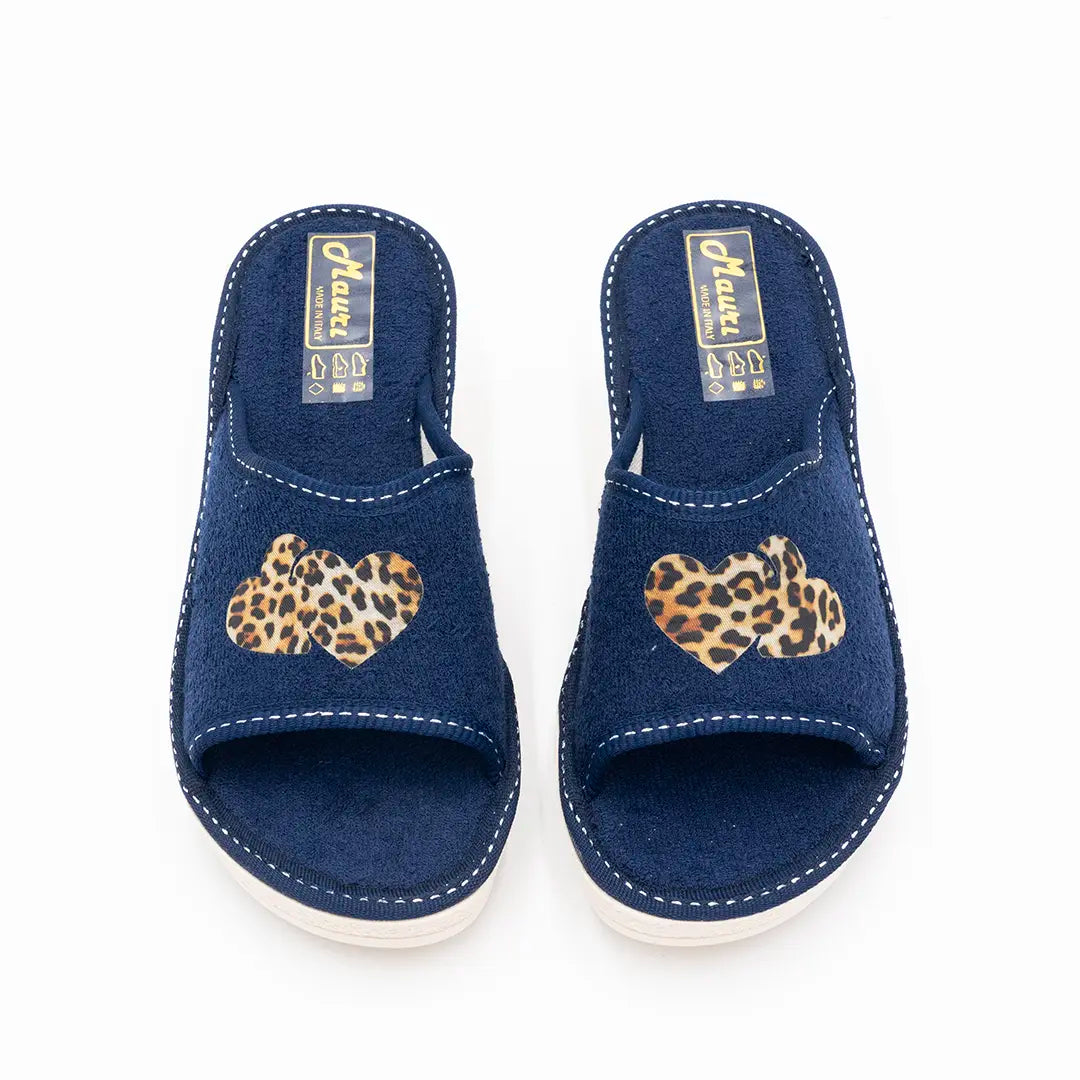Ciabatte In Cotone (Spugna) Blu ZOE 993