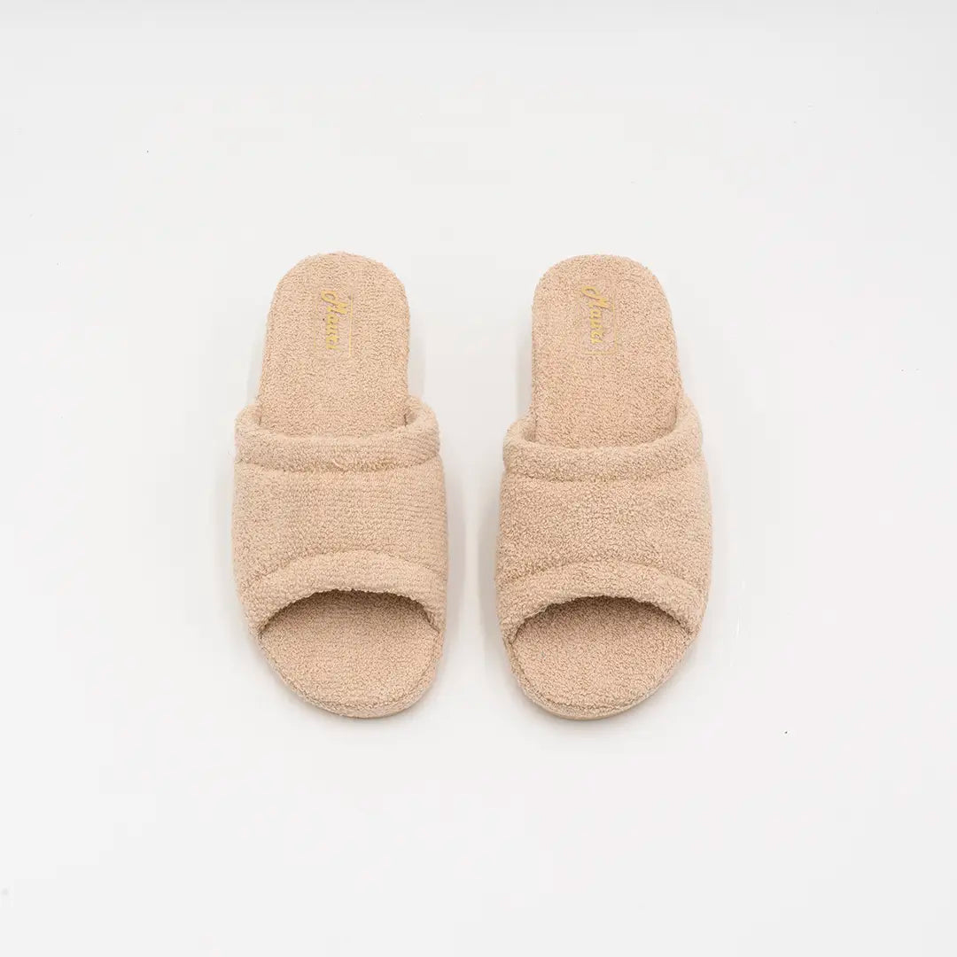 Ciabatte Alte In Cotone (Spugna) Beige BETTY