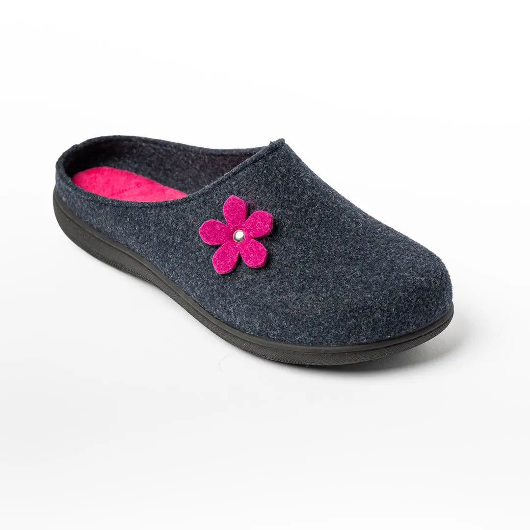 Sabot In Lana Blu LUCY