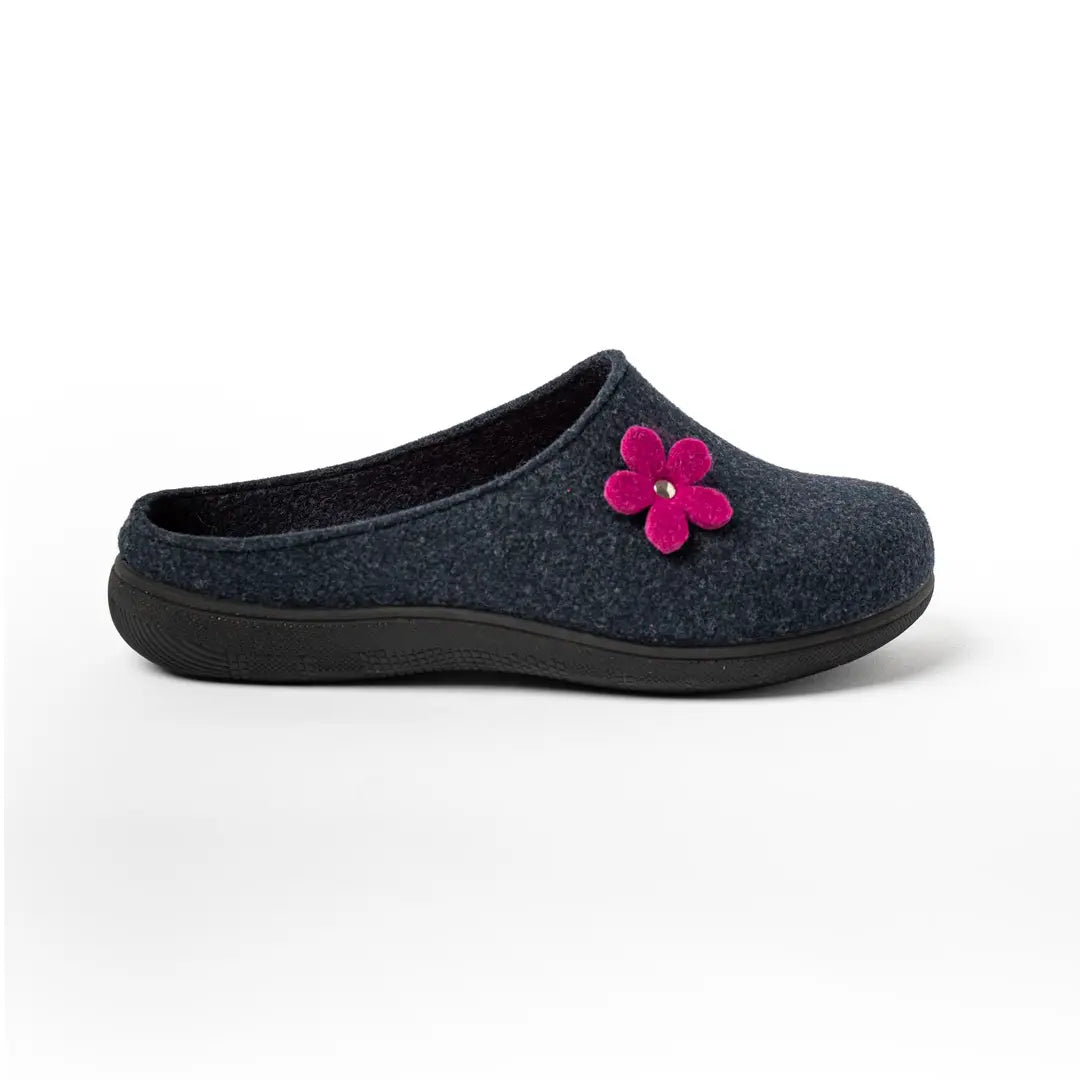 Sabot In Lana Blu LUCY