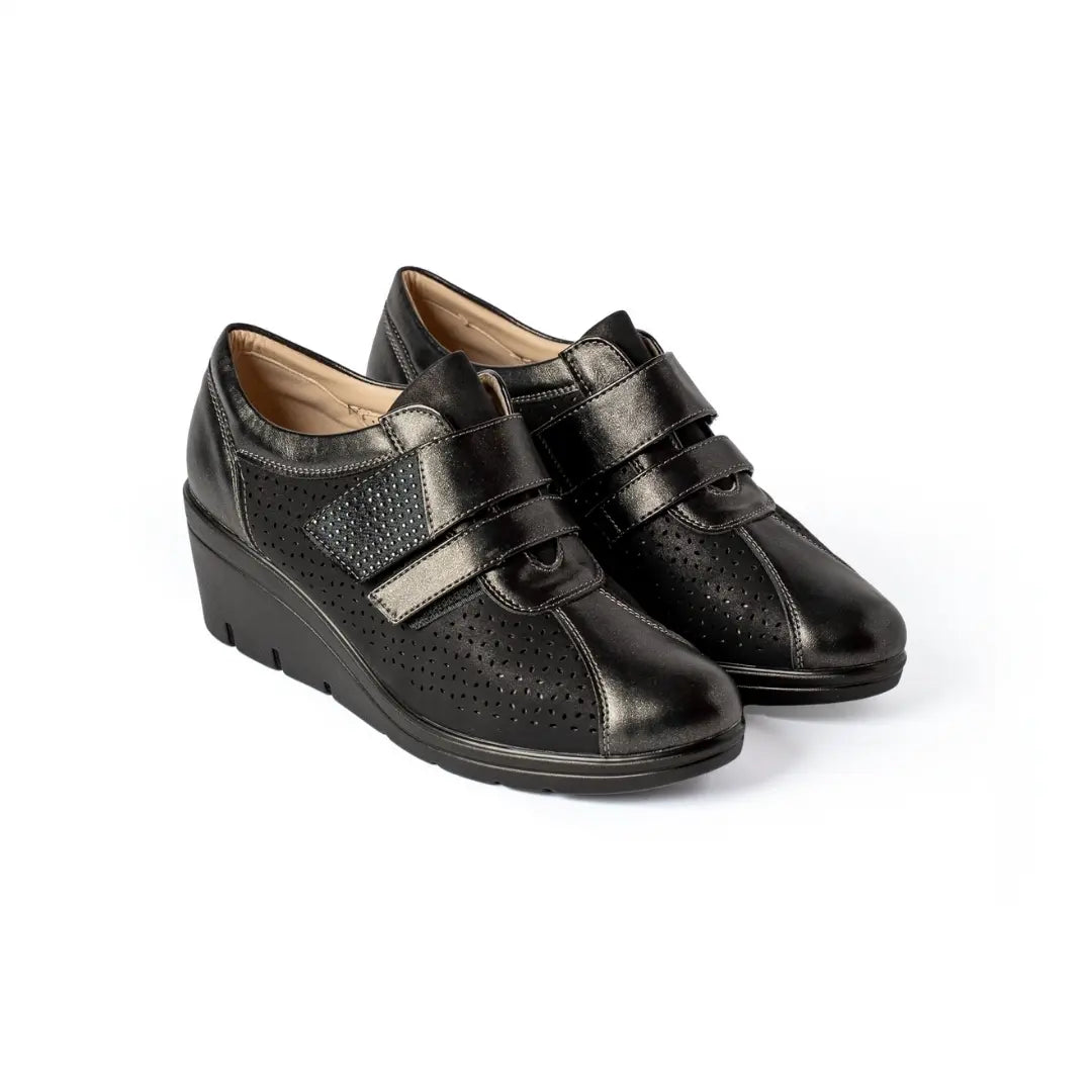 Sneakers Suola Alta Traspiranti Nere ERIKA