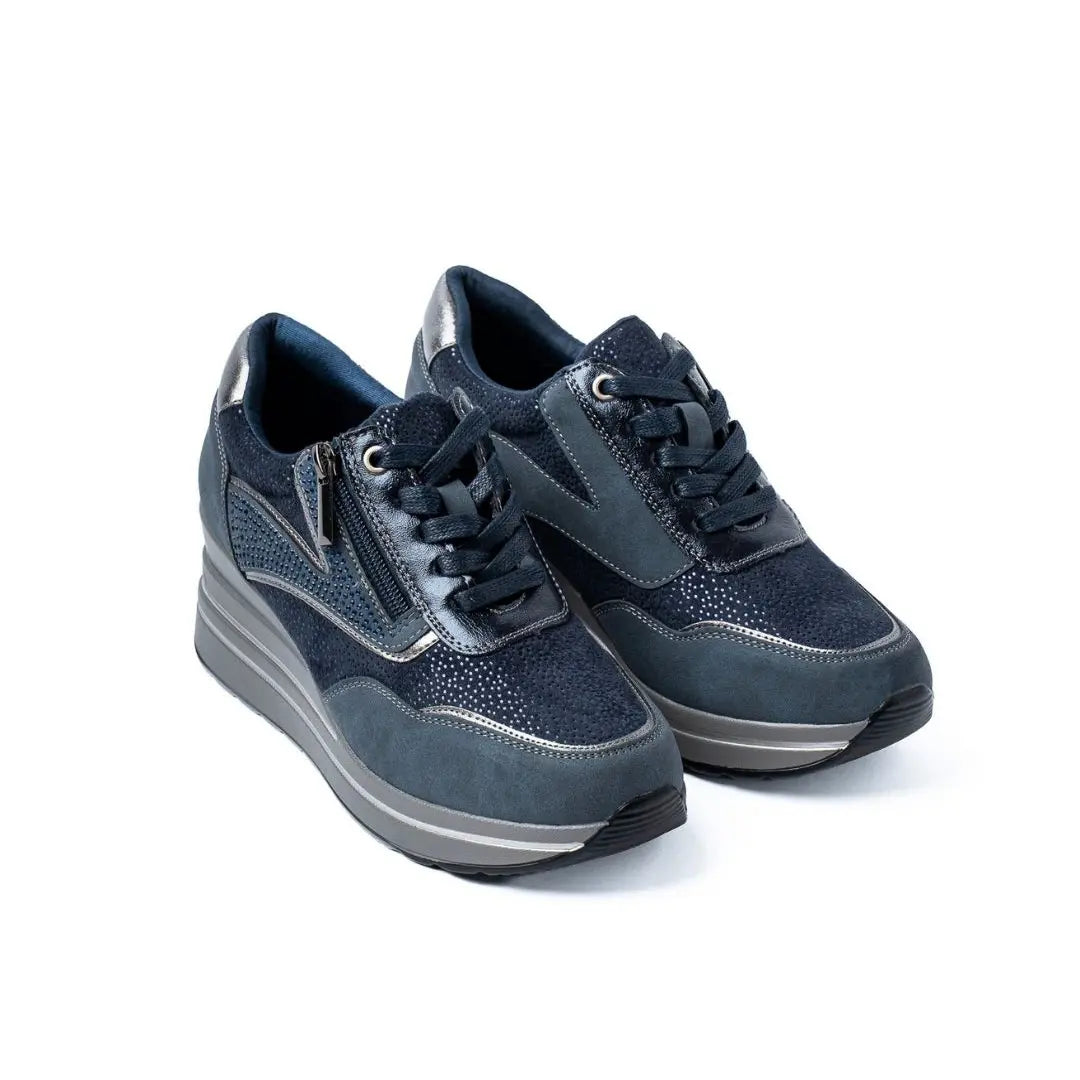 Sneakers Zeppa Alta Blu ROSE Winter