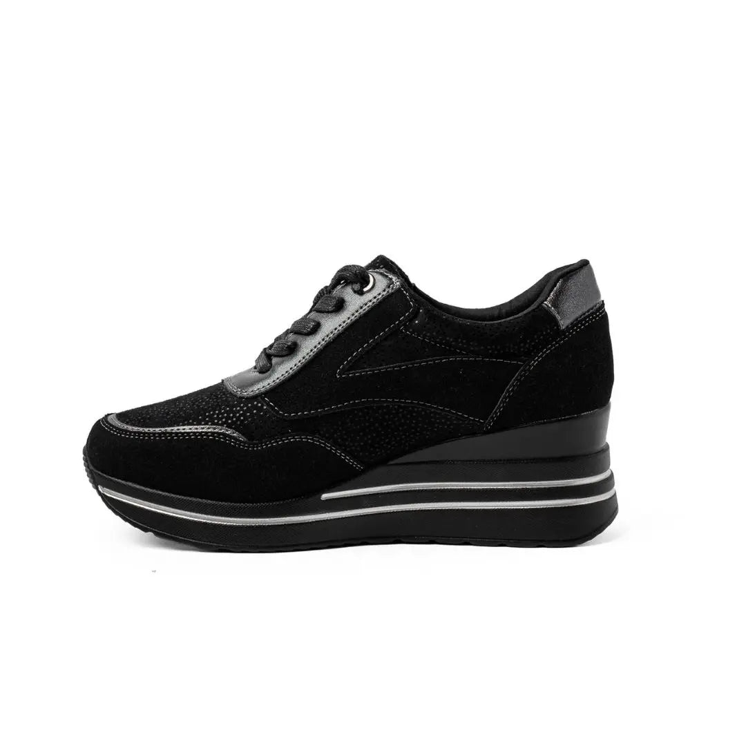 Sneakers Zeppa Alta Nere ROSE Winter