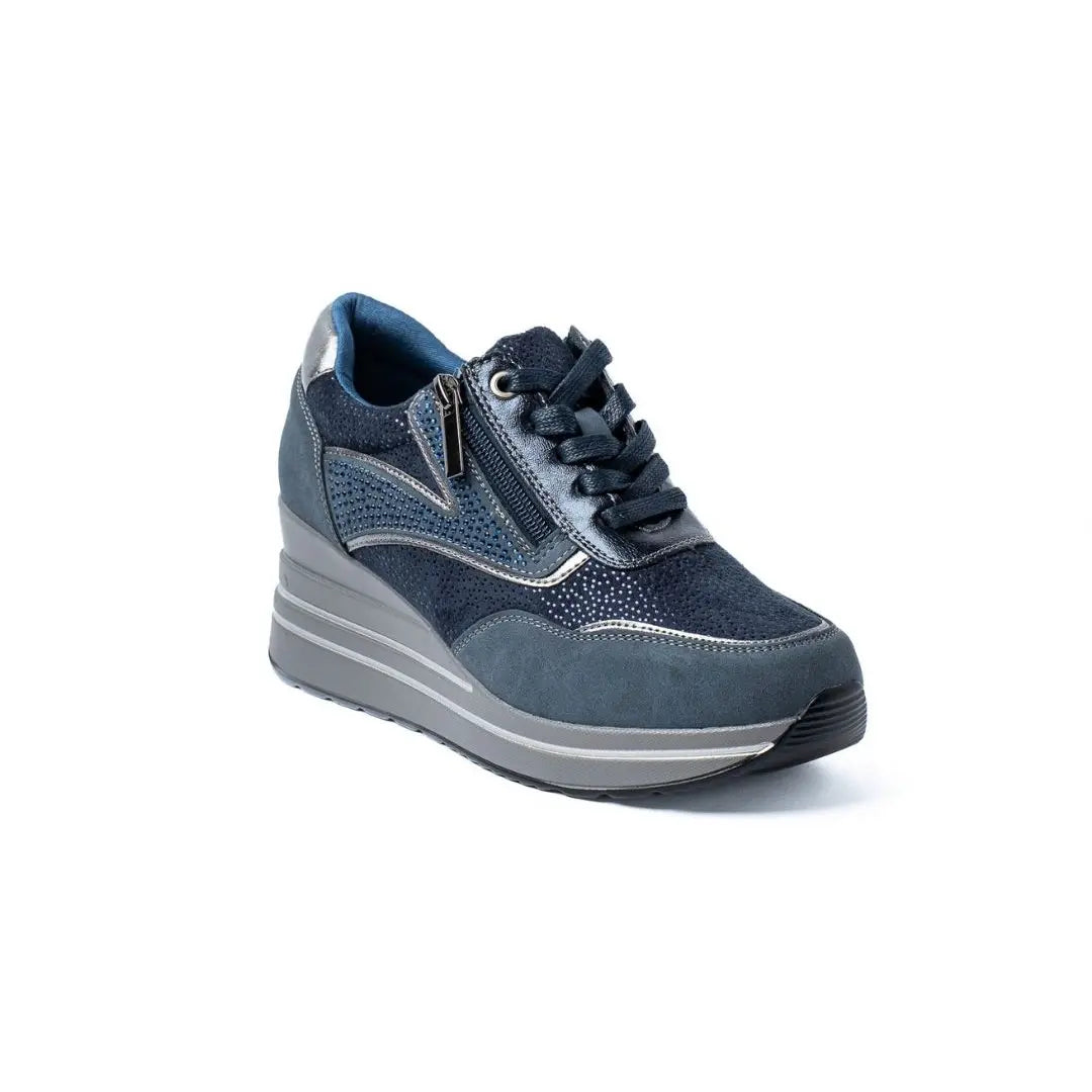 Sneakers Zeppa Alta Blu ROSE Winter