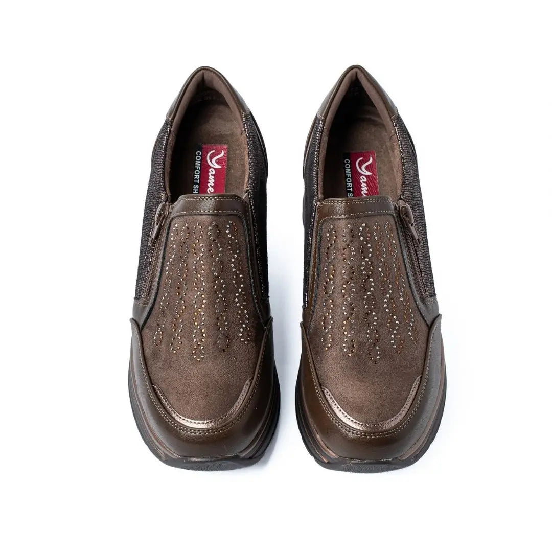 Sneakers Zeppa Alta Con Zip Testa Di Moro VIVY