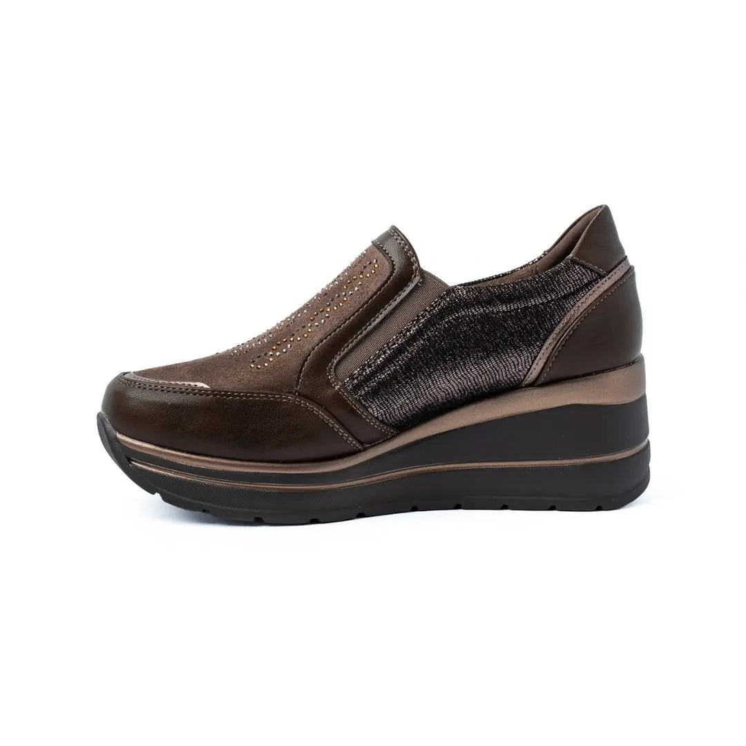 Sneakers Zeppa Alta Con Zip Testa Di Moro VIVY