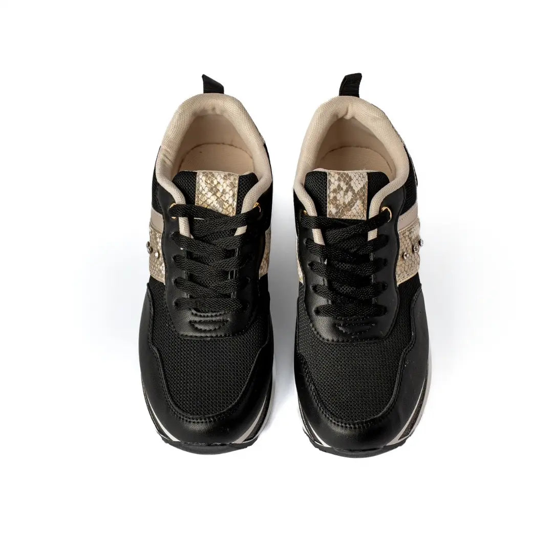 Sneakers Inserti Con Strass Nere DAISY